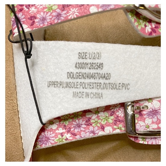 FINAL PRICE-BOBBIE BROOKS GIRL’S FLORAL SLIP-ON SANDALS - Picture 4 of 4